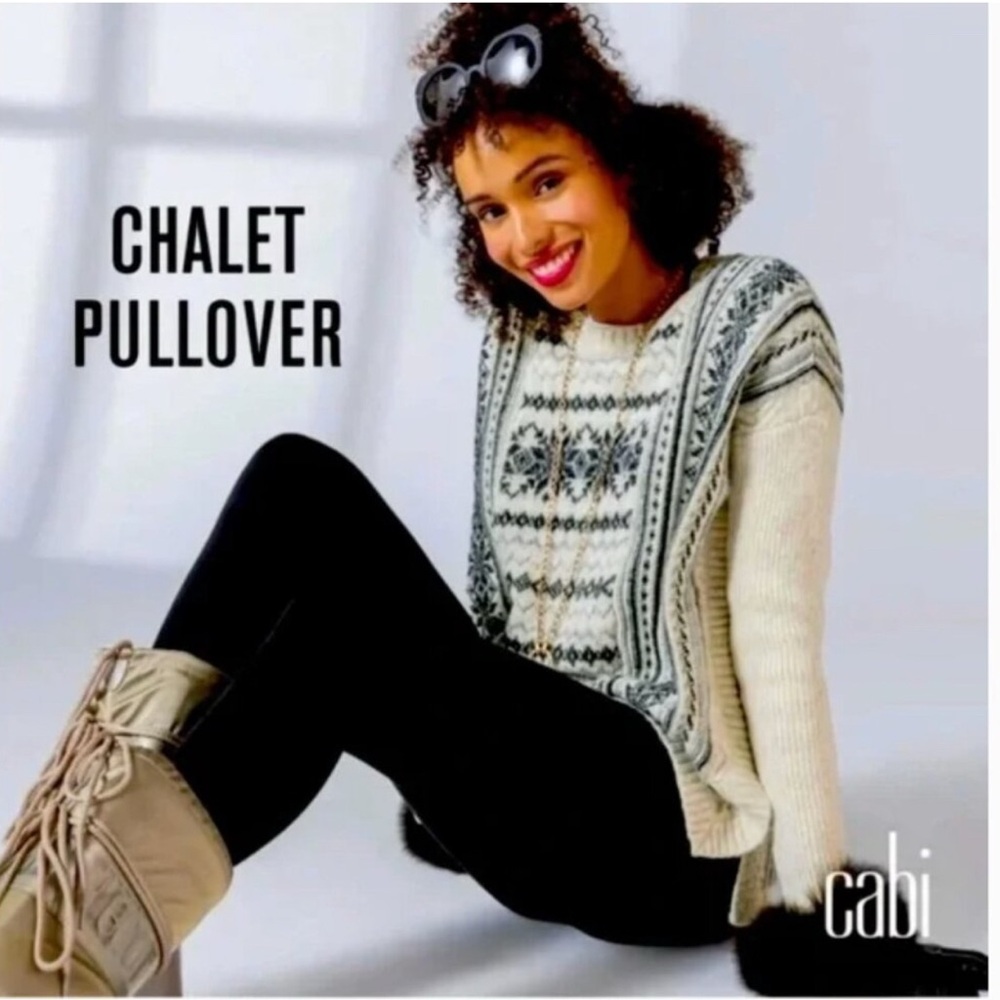 CABI Chalet Pullover Sweater 4410 Holiday Festive Size Medium - Picture 2 of 16